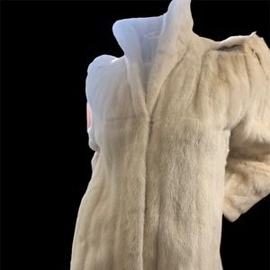 Classic Antonovich white mink fur